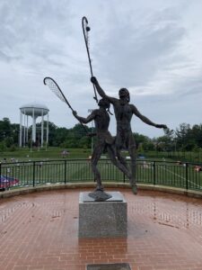 16' monumental bronze at the Lacrosse Foundation headquarters/Lacrosse Hall of Fame in Sparks, MD.