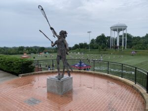 16' monumental bronze at the Lacrosse Foundation headquarters/Lacrosse Hall of Fame in Sparks, MD.