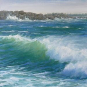 "Scoodic Winter Off Shore Wind" Painting