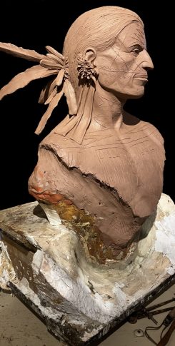 Study of King of the Maqua, 27 inch Bust